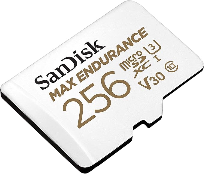 SanDisk 256GB MAX Endurance microSDXC Card with Adapter for Home Security Cameras and Dash cams - C10, U3, V30, 4K UHD, Micro SD Card - SDSQQVR-256G-GN6IA