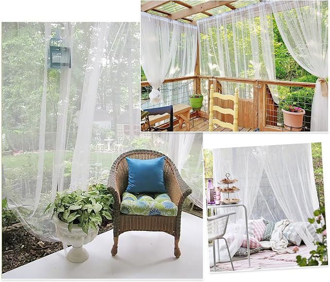 RYB HOME Outdoor Mosquito Net for Porch/Patio/Canopy/Gazebo