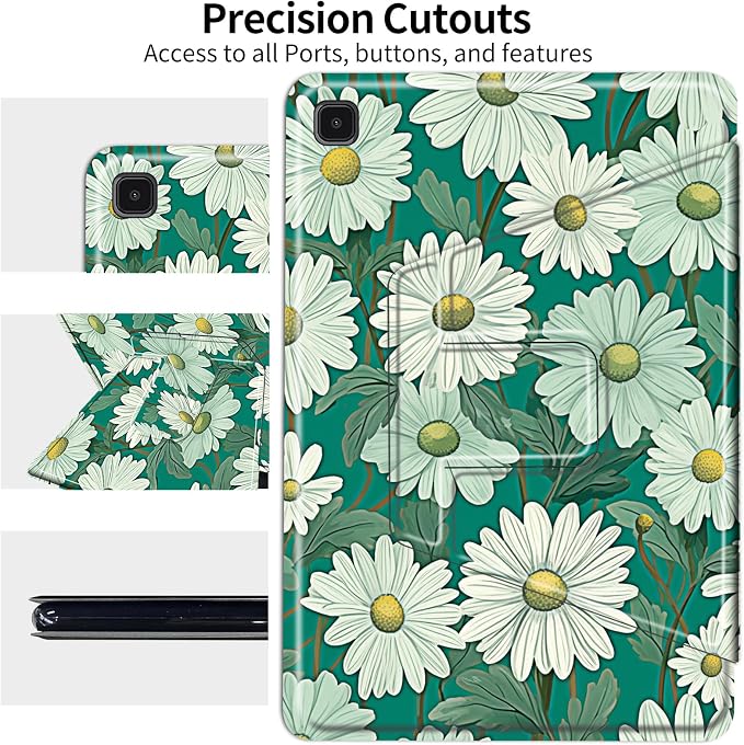 for Samsung Galaxy Tab S6 (10.5 inch) Tablet 2019 release-360 Degree Rotating Stand PU Leather Cover with Auto Wake/Sleep + S Pen HolderArt Butterfly
