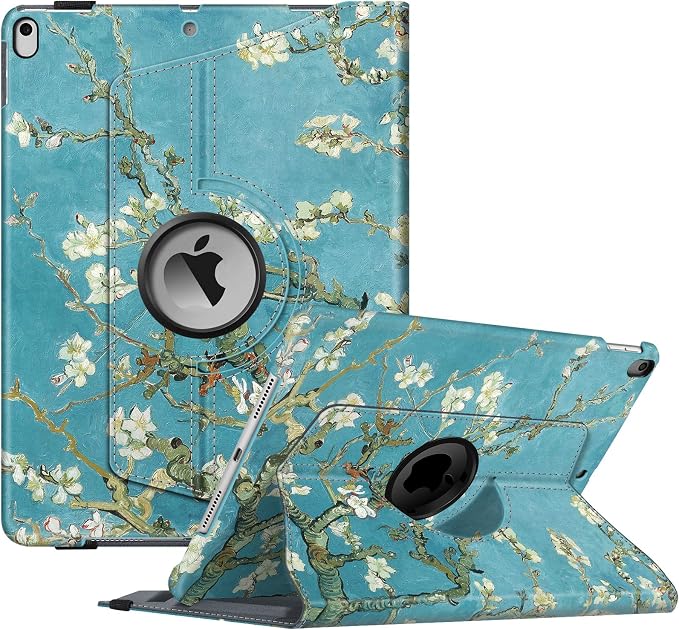 Fintie Rotating Case for iPad Air 3rd Generation 2019 / iPad Pro 10.5 2017 | 360° Swivel Stand Landscape &amp Portrait Viewing Shockproof Protective Cover Pencil Holder Auto Sleep/Wake Black