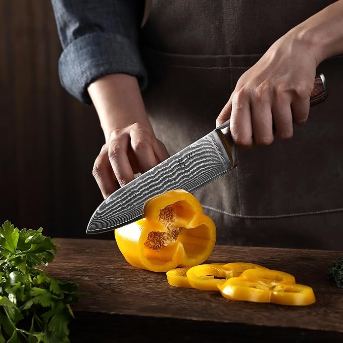 Wakoli EDIB 4-Piece Damascus Knife Set, VG10 Core Damascus Stainless Steel