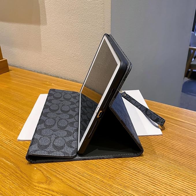Case for iPad 11th Generation 11 Inch 2025 (A16) / iPad 10th Generation 10.9 Inch 2022 PU Leather Protective Folio Cover with Multi-Angle Stand Hand Strap