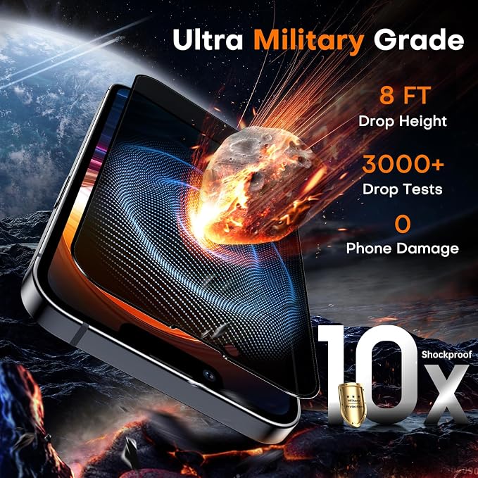 TOCOL for iPhone Air Screen Protector 9H Hardness Military Grade Shatterproof HD Tempered Glass Full Coverage Easy Installation 2 Pack