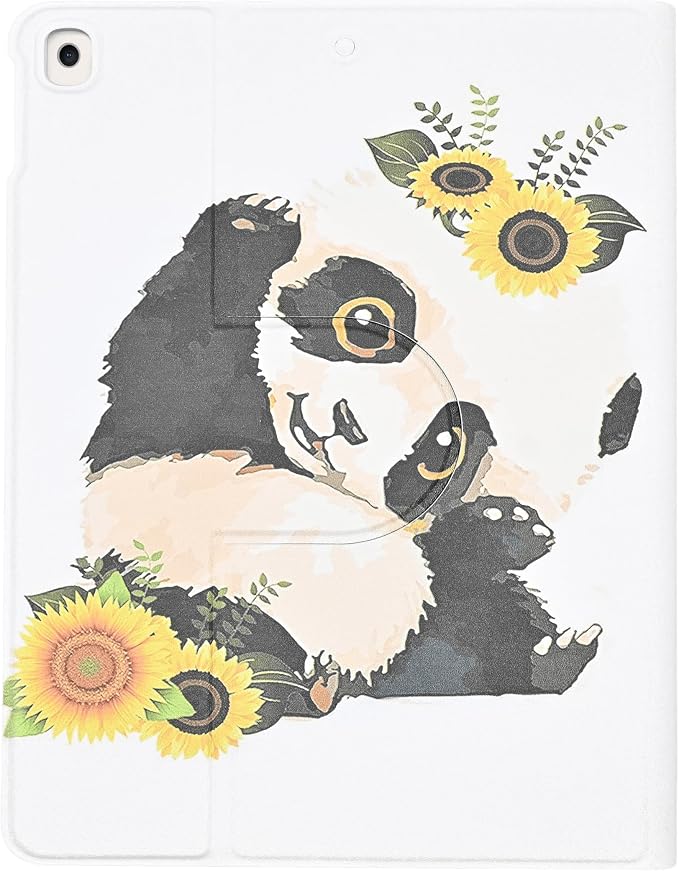 Case for iPad 9th / 8th / 7th Generation (2021/2020/2019) 10.2 Inch PU Leather Slim Folding Stand Shell Protective TPU Cover with Auto Wake/Sleep Sunflower African American Women