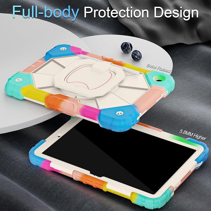 Auizotl Case for Samsung Galaxy Tab A11+/A9+ Plus 11 Inch with Screen Protector/Rotating Stand/Pen HolderMilitary Grade Shockproof Cover for Galaxy Tab A11 Plus /A9 Plus CasesBlack