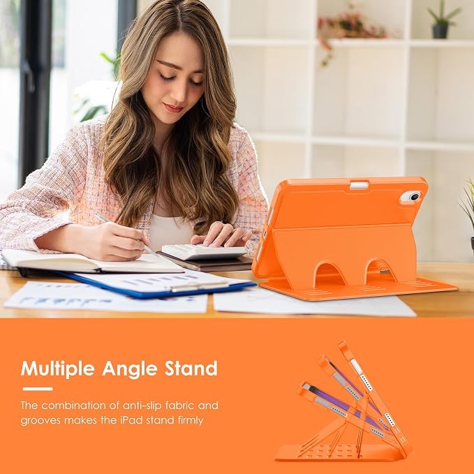 VIKESI Case for iPad mini 7 (A17 Pro) and iPad mini 6Multiple Angles Magnetic Stand CoverShockproof Soft BackPencil Holderand Auto Sleep/WakeBlack