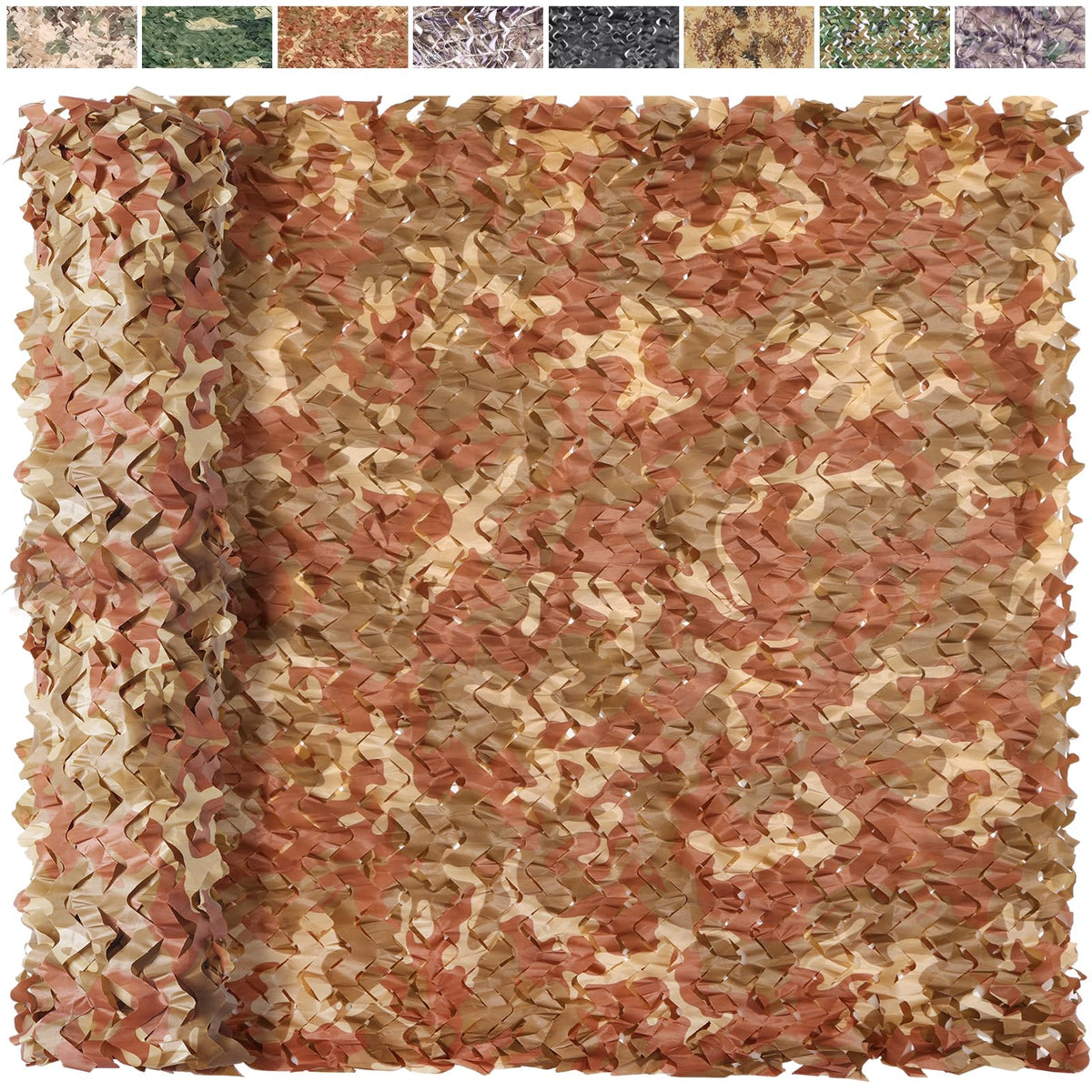 Yeacool Camo Netting Camouflage Netting Sunshade Net for Decor Hunting Blind Outdoor Photography Dinosaur Birthday Theme Party Decoration (Desert, 4.9ftx16.4ft,1.5m*5m)