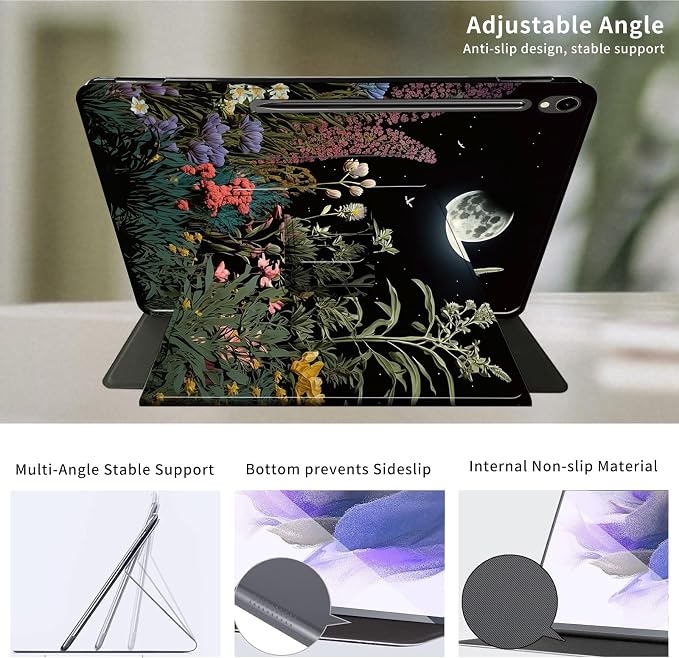 Case for Samsung Galaxy Tab A9 8.7-Inch 2023360 Degree Rotating Multi-Angle Viewing Protective Cover with Auto Sleep/Wake-Blue Butterfly