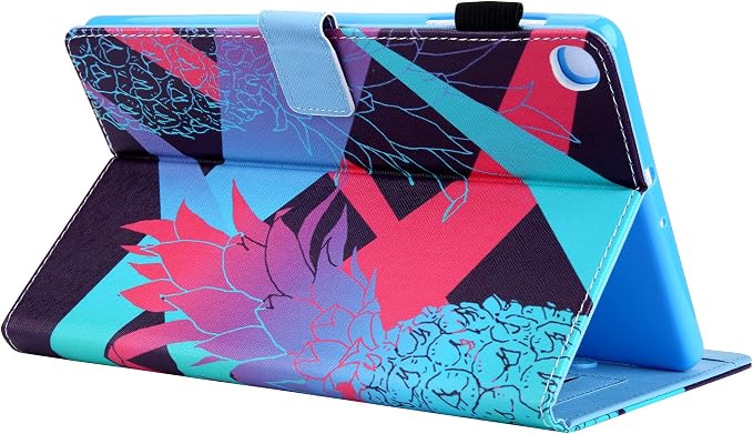 for Galaxy Tab A 8.4 Case 2020 Model (SM-T307/T307U) with Pencil Holder Pockets Multi-Angle Viewing Folio Stand PU Leather Shockproof TPU Cover for Samsung Tab A 8.4 T307 Black Rose Flower