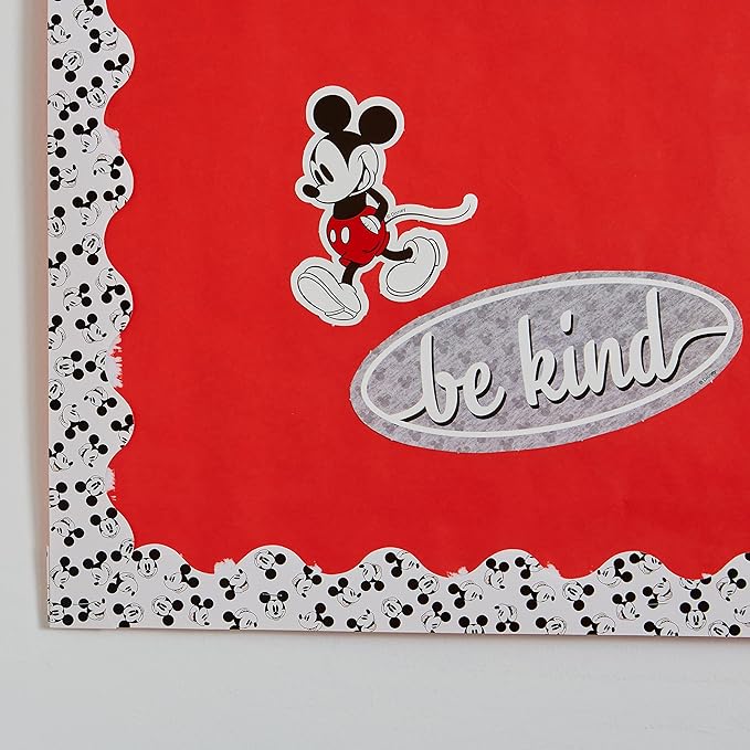 Eureka Disney Retro Mickey Mouse Decorative Classroom and Bulletin Board Trim for Teachers, 2.25" Wide, 12 Strips for 37 Total Feet