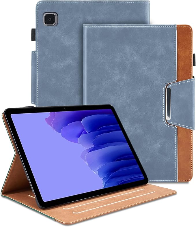 Case for Samsung Galaxy Tab A7 10.4 inch 2022 (SM-T500/T505/T507) - Multi-Angle Viewing Stand Cover with Pocket PU Leather Folio Case with Magnetic Clasp Auto Wake/Sleep Smart Tablet Cover Black