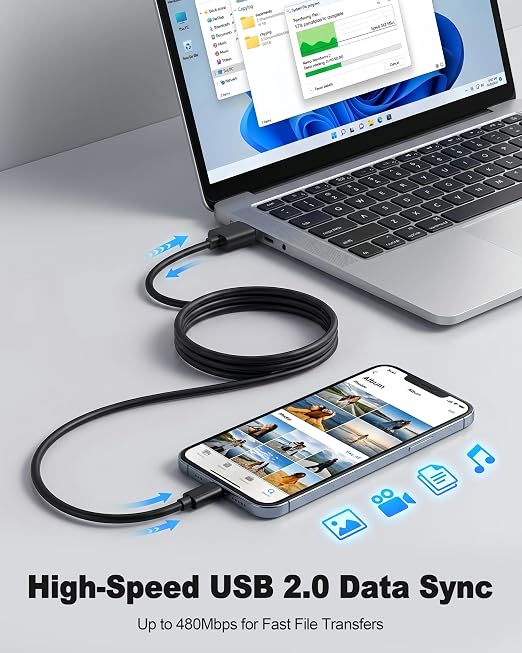 3.3FT Micro USB Cable for Old Android Phones/Headphones Charger 5Pack 60W USB A to Micro USB Cable for Samsung Galaxy S6/S7 J7 Edge Note 5 PS4/PS3 Controller Kindle Charger Cable Replacement MP3