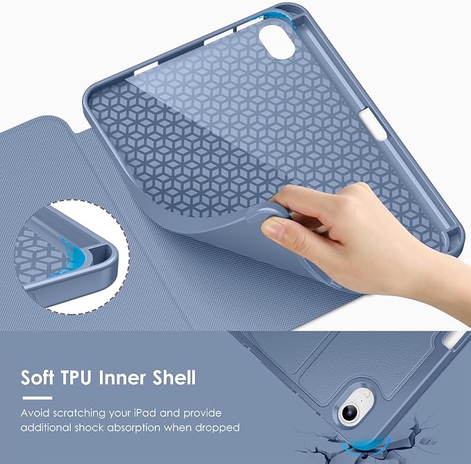 VIKESI Case for iPad mini 7 (A17 Pro) and iPad mini 6Multiple Angles Magnetic Stand CoverShockproof Soft BackPencil Holderand Auto Sleep/WakeBlack