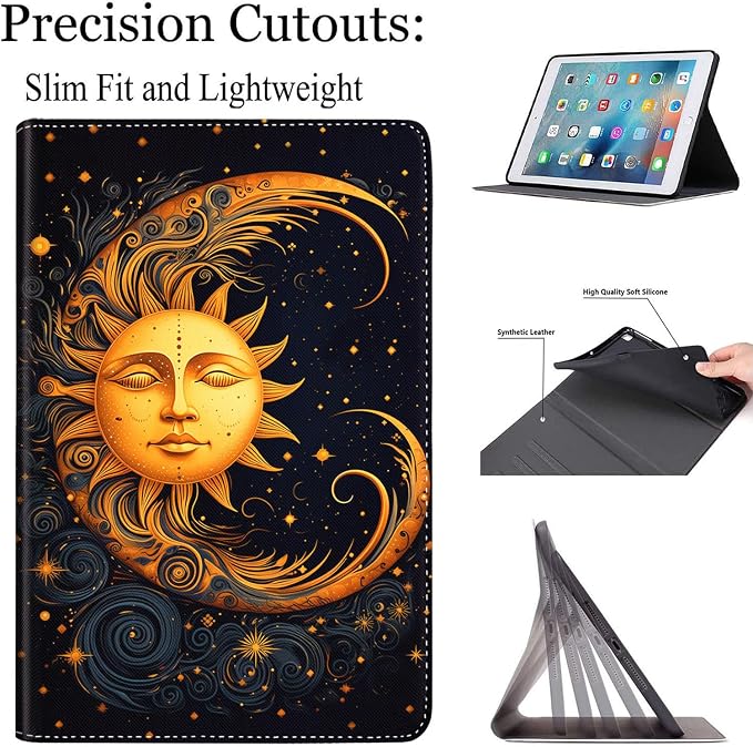 Case for Samsung Galaxy Tab S10 FE Plus 5G Multi-Angle Stand Smart Cover Shockproof with Auto Wake/Sleep for Galaxy Tab S10 FE+ 13.1 Inch (SM-X620/SM-X626B) 2025 Magic Mushrooms Fungus