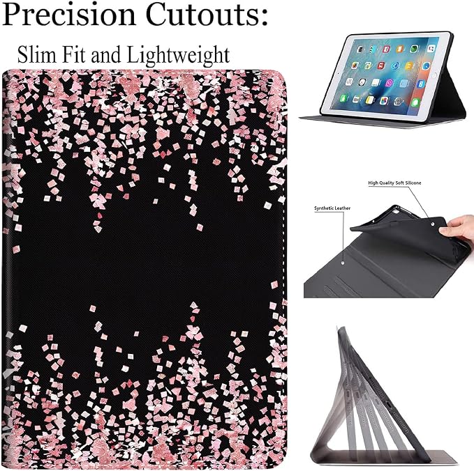 Case for New iPad (A16) 11th Generation 11 Inch 2025for iPad 10th Generation 2022 10.9 Inch Multi-Angle Stand Smart Cover Shockproof with Auto Wake/Sleep ，Starry Sky