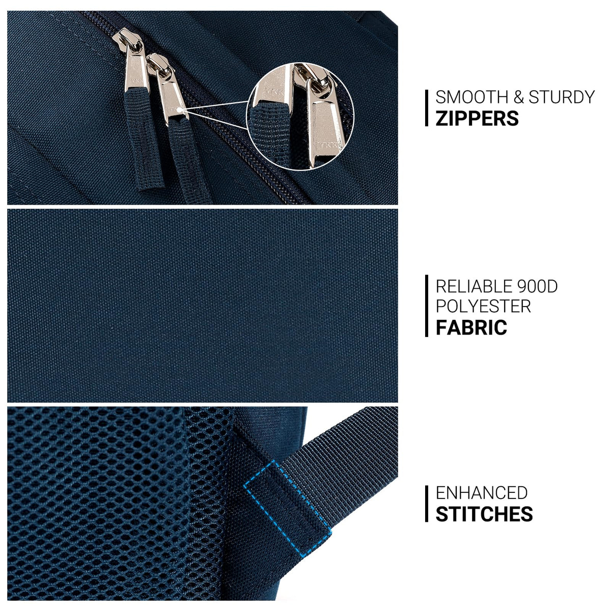 ZORFIN 36L Backpack for College, and Travel: Water Resistant Bookbag - Steel blue