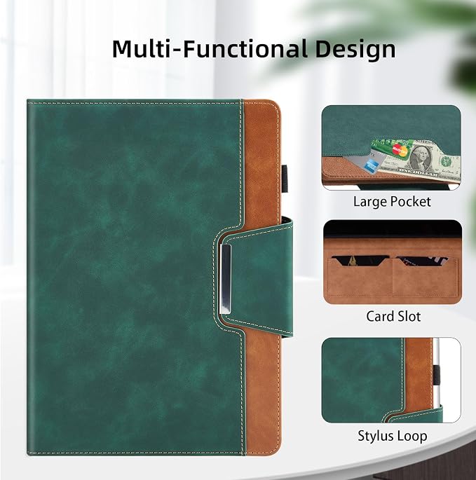 Case for Samsung Galaxy Tab A 10.1 2019 (SM-T510/T515) - Multi-Angle Viewing Stand Cover with Pocket and Magnetic Clasp PU Leather Business Folio Protective Case for Samsung T510 Black