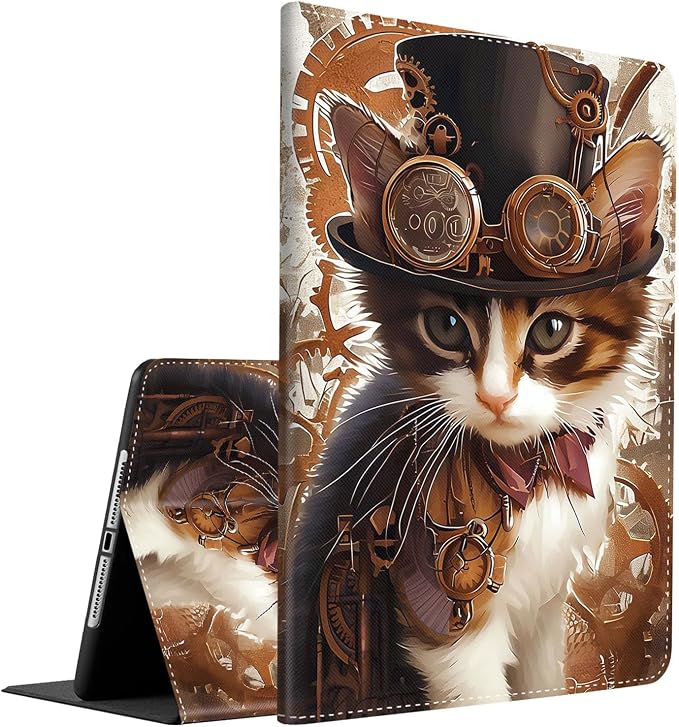 Case for iPad (A16) 11th Generation 11 Inch (2025) iPad 10th Generation 10.9 Inch (2022)，Slim Fit Foldable Standing Cover Case with Auto Sleep/Wake ，Moth Moon