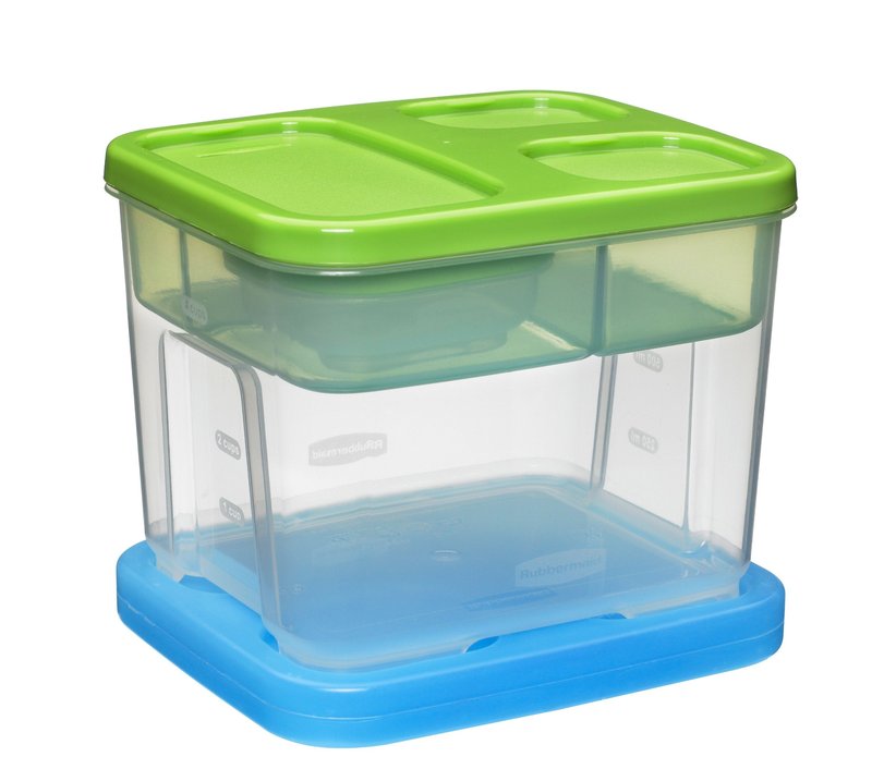 Rubbermaid Green Salad Container Kit, 5.2 Cup Capacity, BPA-Free