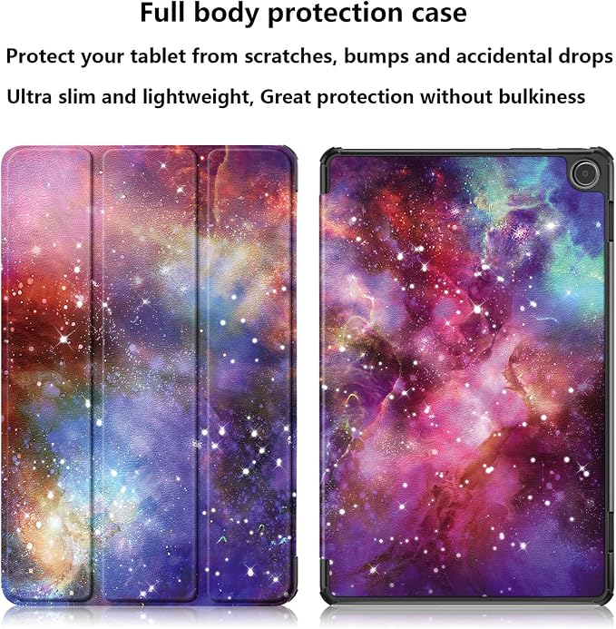 Slim Case for Amazon Fire Max 11 Tablet (13th Generation 2023 Release) Trifold Lightweight Hard Shell PU Leather Stand Folio Protective Cover with Auto Wake/Sleep Colored Graffiti Doodle