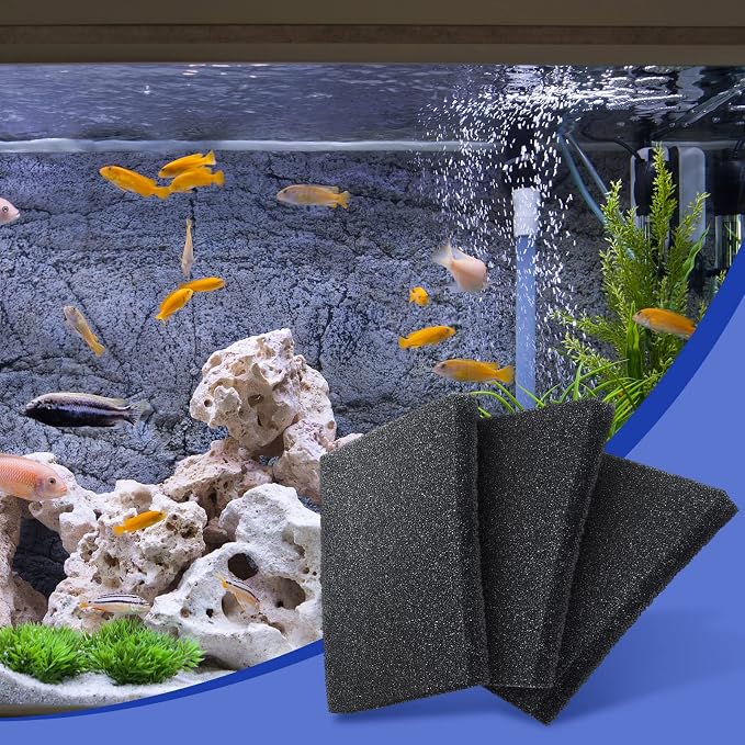 Tondiamo 3 Pieces Aquarium Sponge Filter Pad Media Cut to Fit Foam