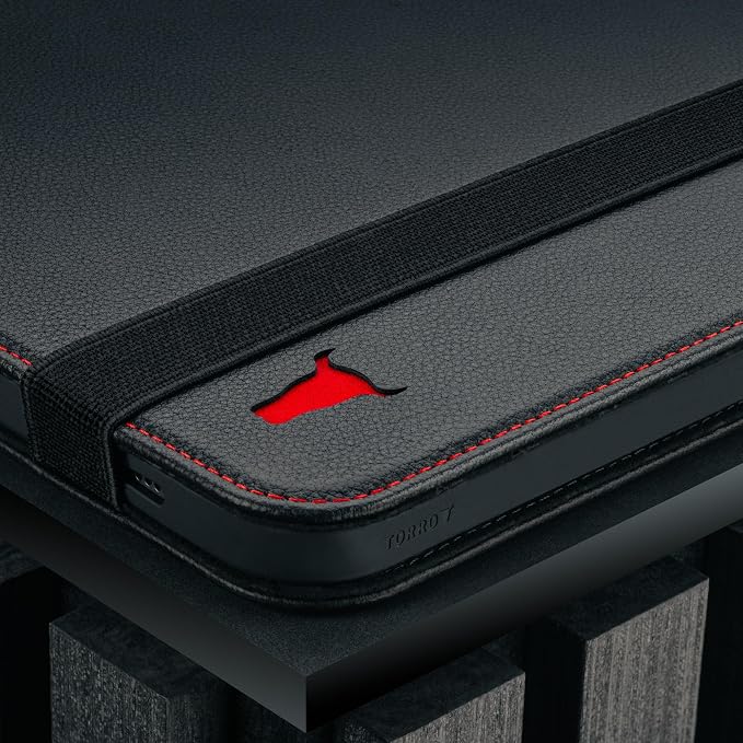 TORRO Case Compatible with iPad 11th / 10th Generation – Genuine Leather iPad 11th / 10th Gen (2025/2022) Case with Stand Function and Wake/Sleep Function (Black)