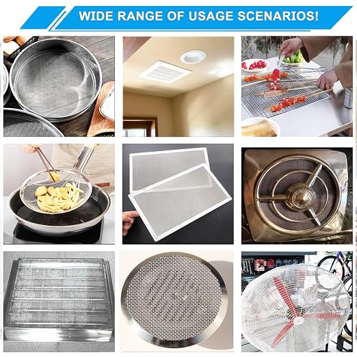 Stainless Steel Mesh Screen 20Mesh 304, 15.7" x 147" Metal Mesh Screen