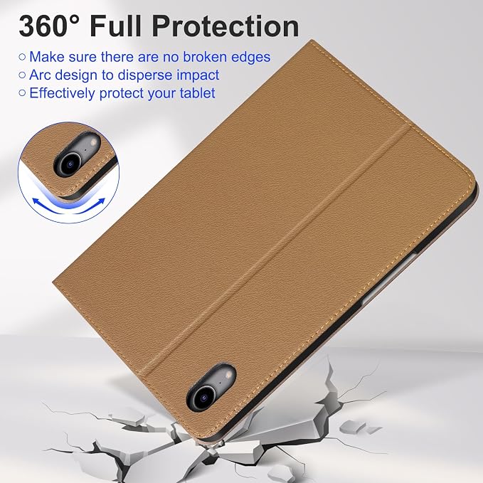 Case for iPad mini 7 (A17) ProiPad mini 7th/6th Gen (2024/2021) | Microfiber Leather Folio Cover with Adjustable Multi-angle StandAuto Sleep/WakeShockproof Protection CaseBlack