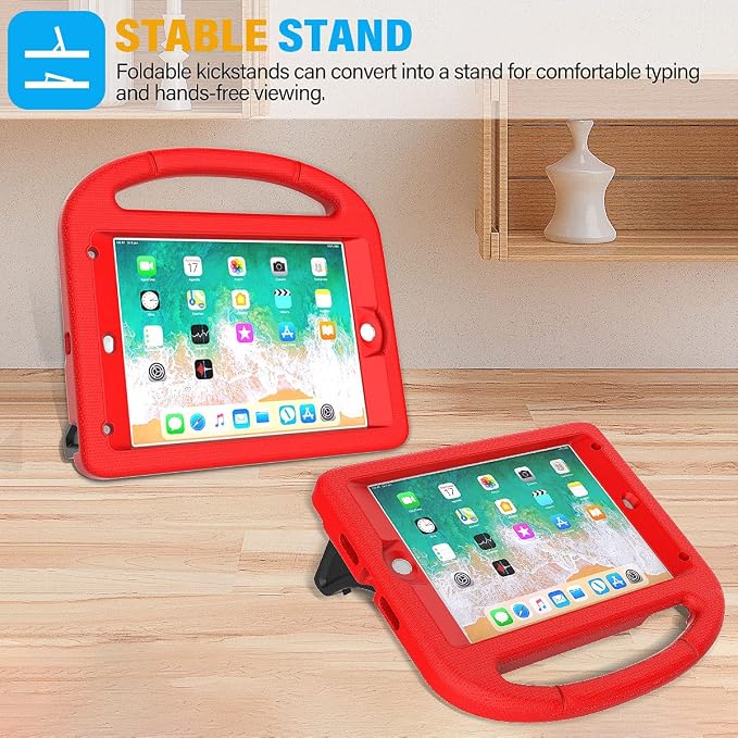 SUPLIK Kids Case for iPad mini 4/5 (7.9) Built-in Screen Protector Durable Shockproof Protective Cover with Handle Stand for 7.9 inch Apple iPad mini 4th/5th Generation Black