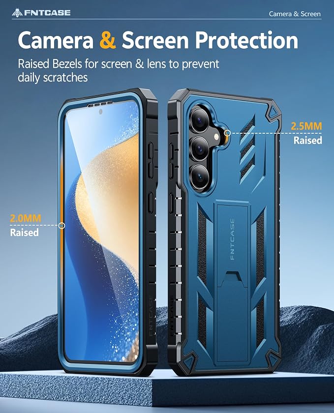 FNTCASE for 11 Pro XL Case Rugged Kickstand 2 Front Frames Black | Built-in Screen Protector 20FT Military-Grade Drop Protection Rugged Heavy Duty Shockproof Full Body Protective Cover