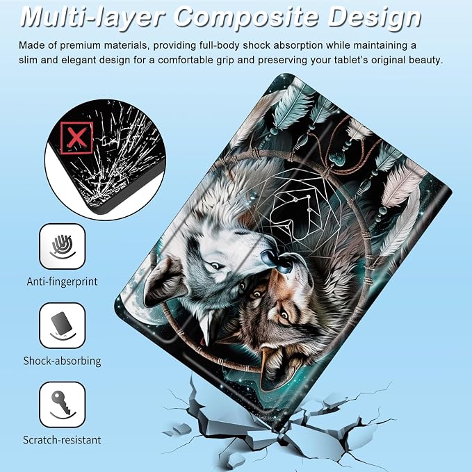 for 6 Kindle 2024 and 2022 (11th Generation) Case Slim Lightweight Smart Cover Case with Auto-Wake/Sleep for Kindle 2024Bald Eagle Flag