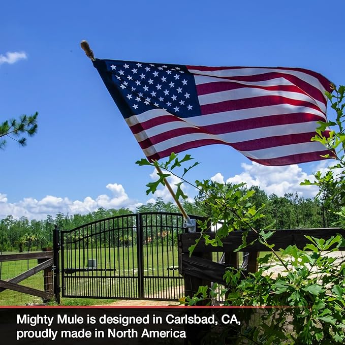 Mighty Mule MM572W HD Dual Arm Gate Openers 12 V Wireless AC/Battery Powered Automatic Gate Opener