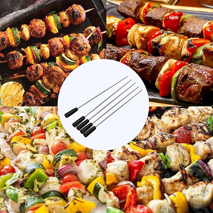 Skyflame Electric Barbecue Shish Kabob Skewer Set with 9pcs Skewers