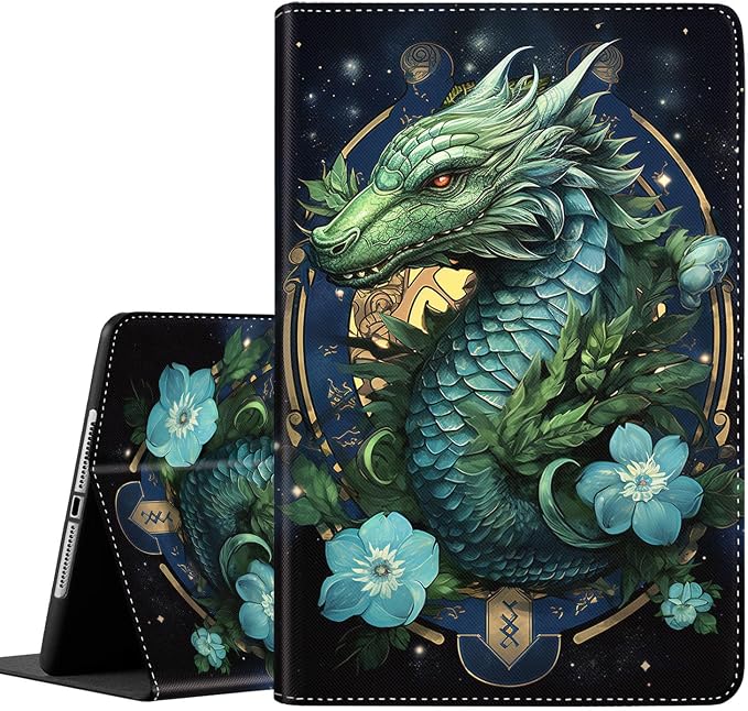 Case for New iPad (A16) 11th Generation 11 Inch 2025for iPad 10th Generation 2022 10.9 Inch Multi-Angle Stand Smart Cover Shockproof with Auto Wake/Sleep Baby Dragon