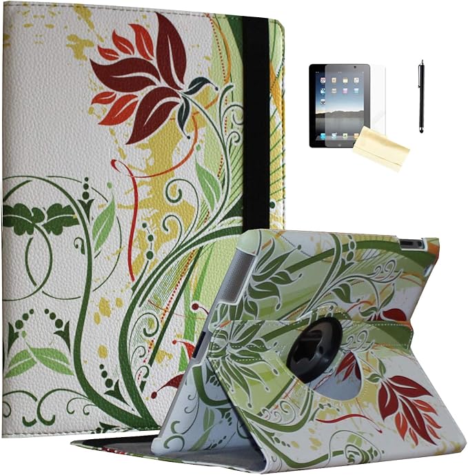 Case for iPad 9.7 2018/2017 Rotating Stand Smart Magnetic Auto Wake Up/Sleep Cover for A1893 A1954 A1822 A1823 MP2G2LL/A MP2J2LL/A MPGT2LL/A MPGW2LL/A MP2F2LL/A MP2H2LL/A (Crocodile)
