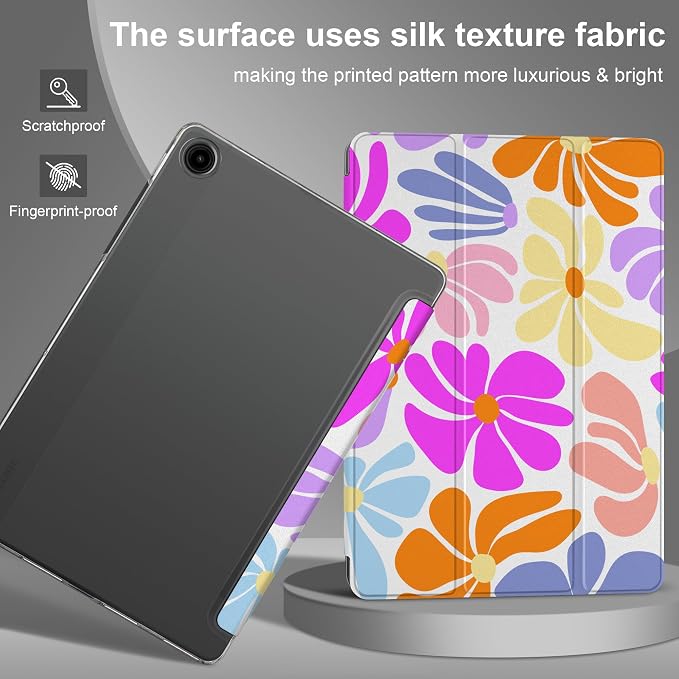 Case for Samsung Galaxy Tab A11 Plus A11+ 11 inch (2025/2026) &amp Tab A9 Plus A9+ 11 inch (2024/2023) Slim Smart Stand Cover with Translucent Hard Back Auto Wake/Sleep - Bear with Bows