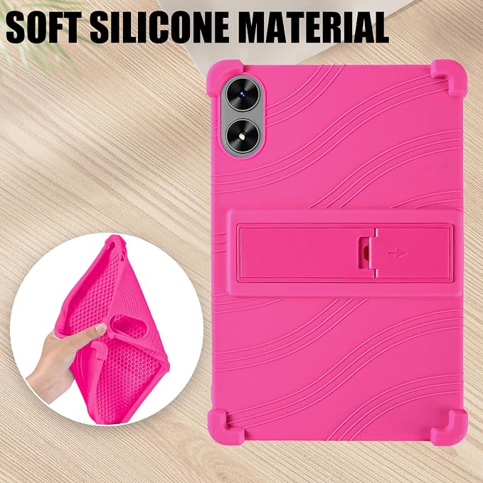 ATOOZ for SHARECLOUD P10_T Tablet Case 10.1 inch 2025Black | Soft Silicone Kids Case for Frameflow P10_A Tablet with PC Stand