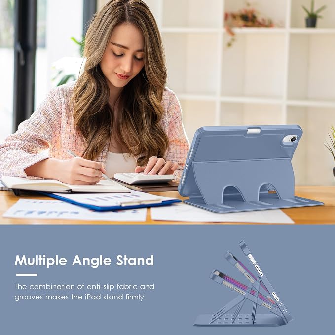 VIKESI Case for iPad mini 7 (A17 Pro) and iPad mini 6Multiple Angles Magnetic Stand CoverShockproof Soft BackPencil Holderand Auto Sleep/WakeBlack