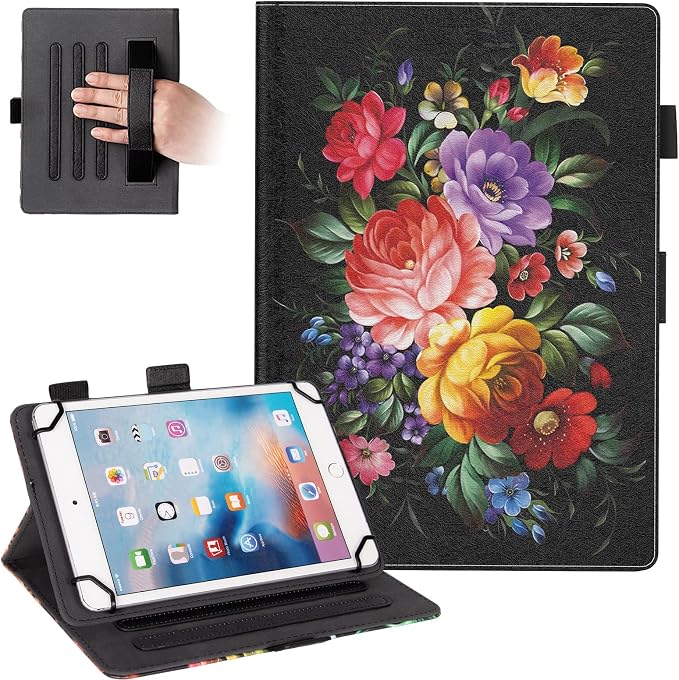 Dteck Universal Case (7.9 to 8.4) - Fold Stand Protective Flip Case for Apple iPad mini/Samsung Galaxy Tab 8.0 8.4 /Lenovo Tab 8 /onn. 100003561 8 Tablet Pro/Android Tablet 8 Inch (Blue Pink)