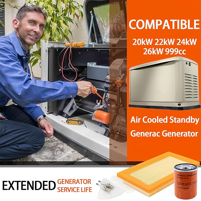 6485 Maintenance Kit for Generac 16-26kW Air Cooled Standby Generators