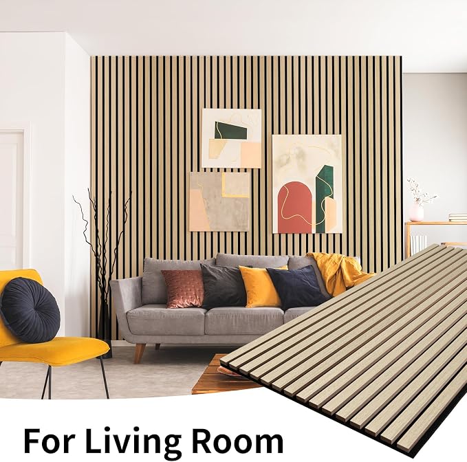 Wood Slat Wall Panel, 3D Soundproof Wall Panels, Large Acoustic Panels