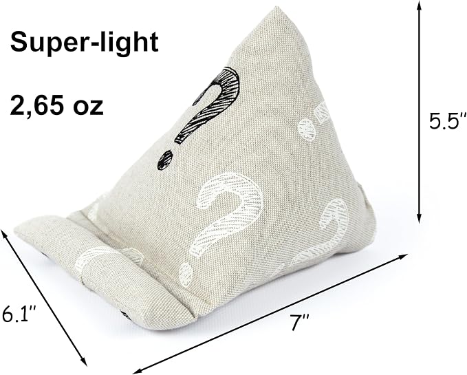 Handmade Phone Pillow Holder - The Wedge Mobile Device Stand - Fabric Phone Stand for All iPhones All Smartphones! 7 x 6.1 x 5.5 Inches (ABC)