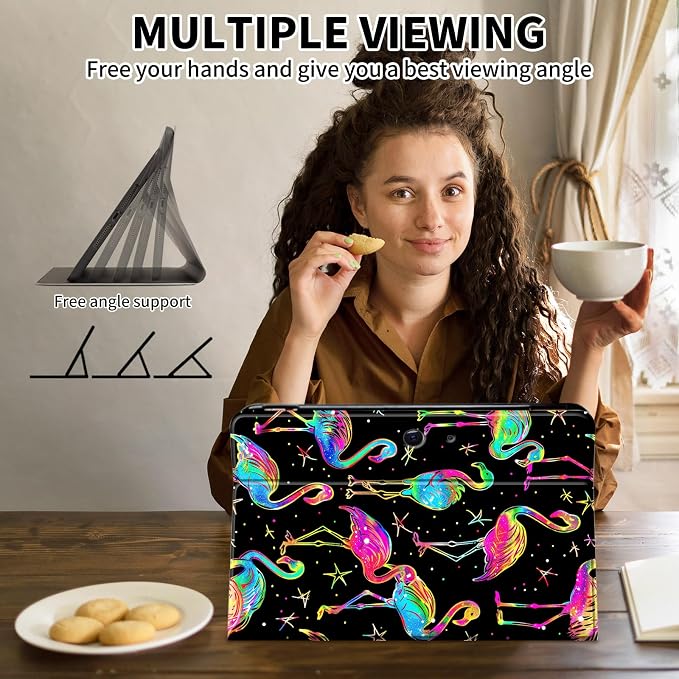 Case for Microsoft Surface Pro 11/10 / 9 13 InchPU Leather Cute Slim Folio Adjustable Stand Cover Case for Surface Pro 11th Edition AIAutumn Red Forest