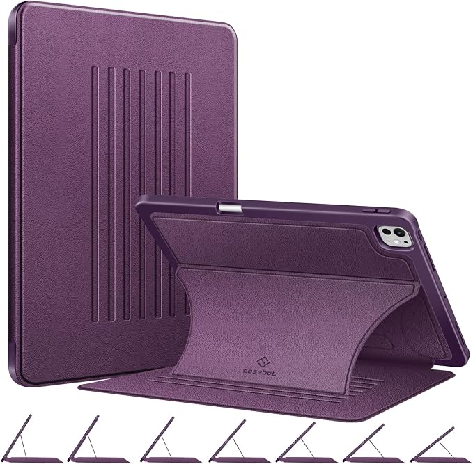 Fintie Magnetic Stand Case for iPad Pro 13-inch (M5) 2025 / (M4) 2024 - Multiple Angles Shockproof Rugged Soft TPU Cover with Pencil Holder Auto Sleep/Wake Black