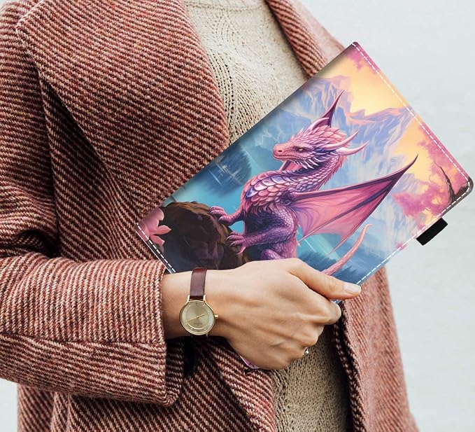 Case for Amazon Fire HD 8/HD 8 Plus Tablet (8 12th/10th Generation 2024/2022/2020 Release) Slim PU Leather Stand Folio Cover with Auto Wake Sleep African Woman Wolf
