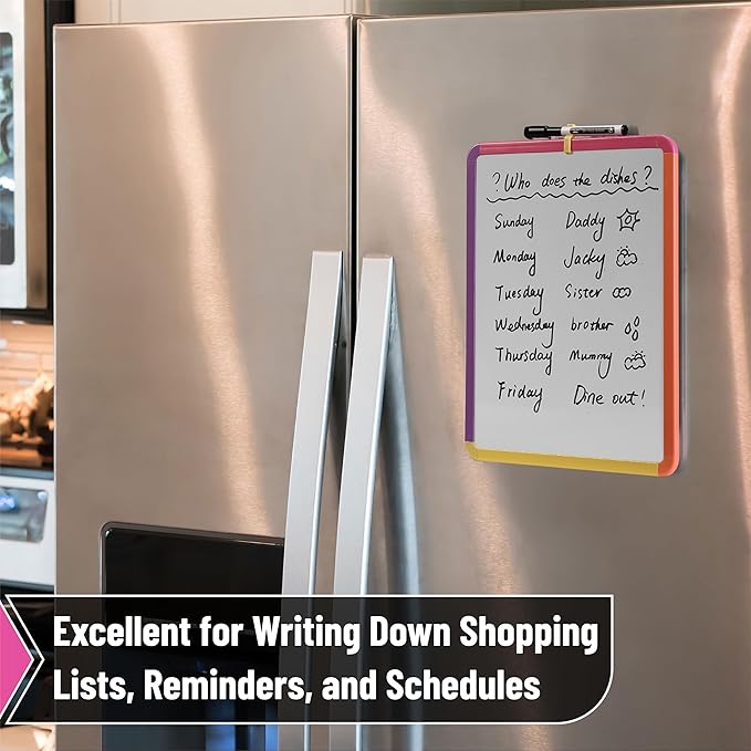Mr. Pen- Dry Erase Board, 14” x 11” with a Black Dry Erase Marker, Small Mini White Board for Students
