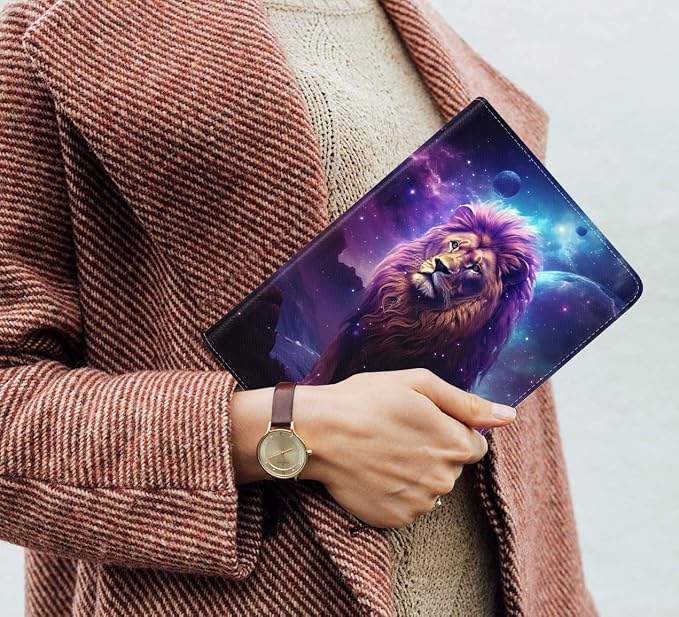 Case for Samsung Galaxy Tab S10 Plus 2024/ S9 Plus/ S9 FE Plus 5G 12.4 Inch 2023 Slim PU Leather Stand Folio Cover with Auto Wake Sleep Abstract Paint Dogs