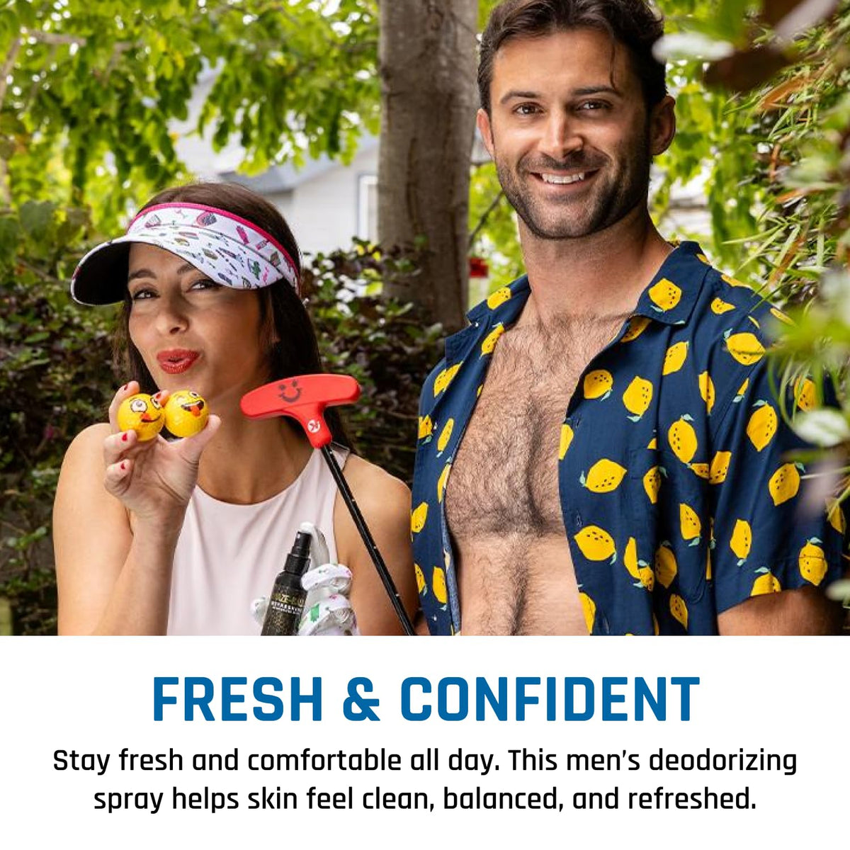 Derm Dude Amaze Ball Deodorant Spray for Men | Anti-Chafing Groin & Sack Spray with DeoPlex & Aloe Vera | Odor & Sweat Control for Private Parts | Strawberry Lollipop Scent, Talc-Free, 2oz