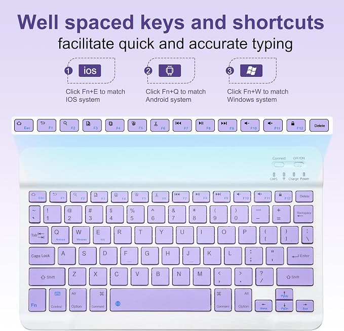 Keyboard Case for Samsung Galaxy Tab A9 Plus /A11 Plus | 2023/2025 11 inch Rechargable Detachable Keyboard Cover with Pen slot for Tablet A9+ / A11+ 5G (Black）