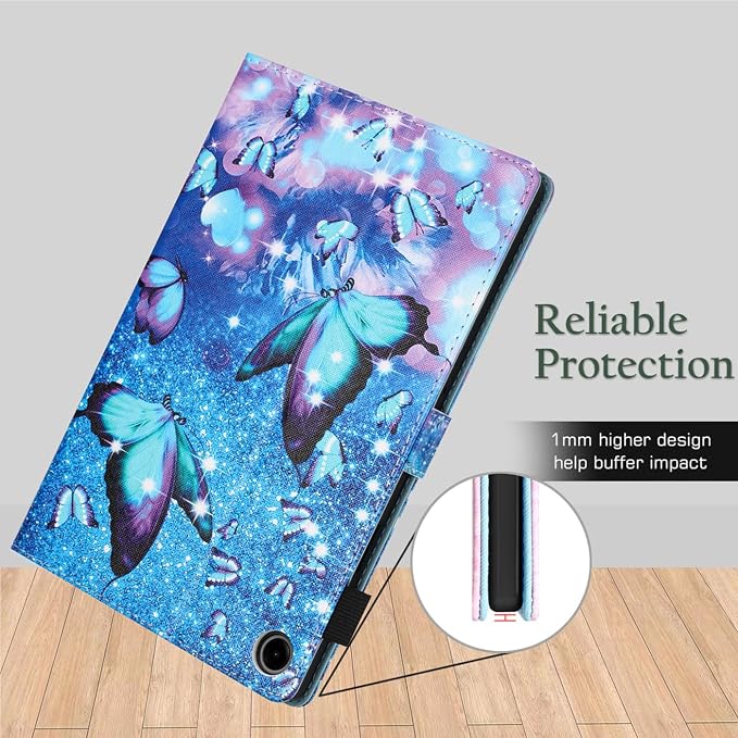Fancity Case Fits Samsung Galaxy Tab A9/A11 Plus 11” 2025/2023 X210/X216 | Premium PU Leather Cover with Multi-Angles Pencil Holder Smart Wake Sleep for Galaxy Tab A9 A11 Plus X218 Beach